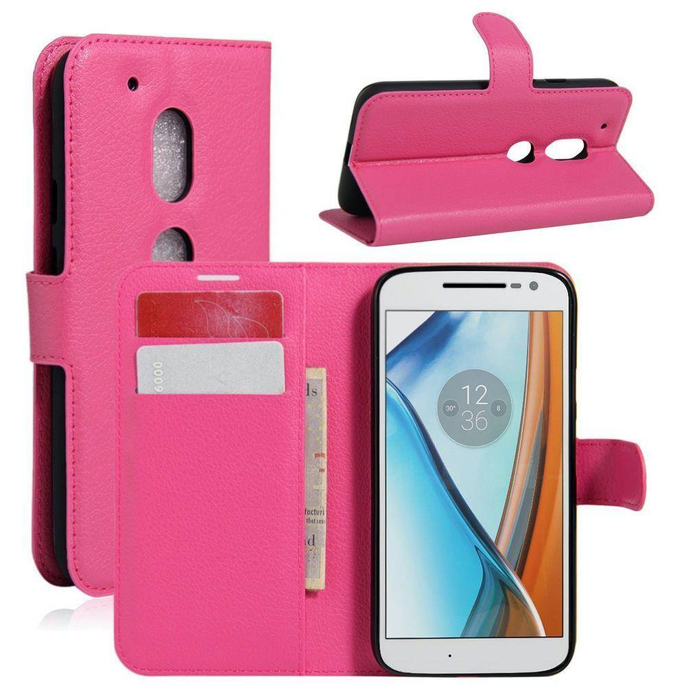 Case para motorola moto g4 carteira premium de couro pu magnéticos, flip  case capa com o titular do cartão para o motorola moto g4 plus comprar ~  Telefone Sacos \u0026 Casos /