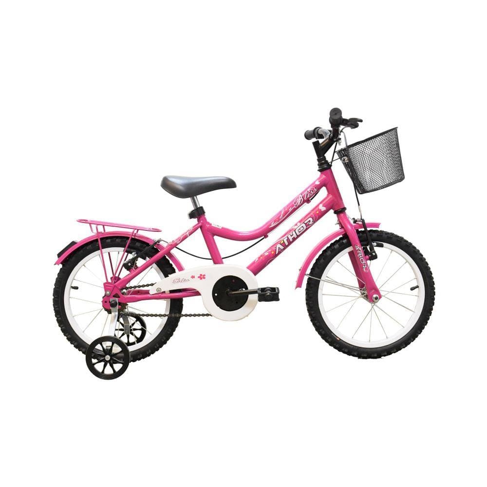 Bicicleta Infantil Aro 16 Feminina - Athor Bliss Com Cesta