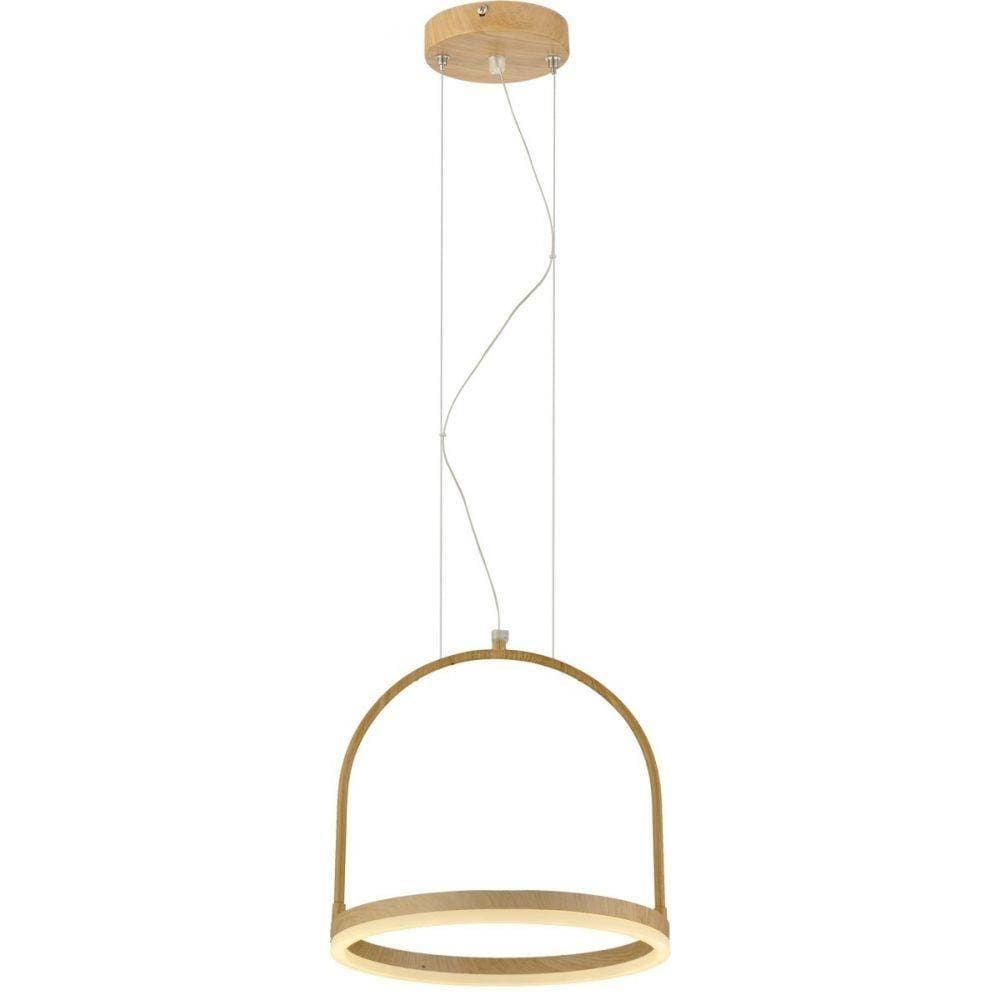 Pendente Cage Aluminio Luz Amarela 3000k Luz Amendôa 300mm A