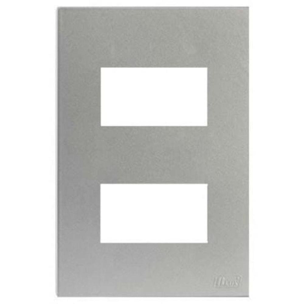 Placa Para 2 Modulos Separados Com Suporte 4X2 Brs12429-1Pr.
