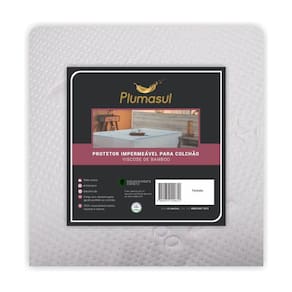 Protetor de Colchão Solteiro Impermeável com Viscose de Bamboo (Plumasul) 0,88x1,88