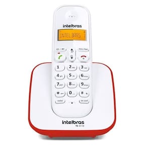 Telefone Sem Fio Digital Ts 3110 Branco E Vermelho Intelbras