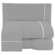 Lençol 4 Peças Casal 400 Fios Toque Suave Ponto Palito Casa Dona