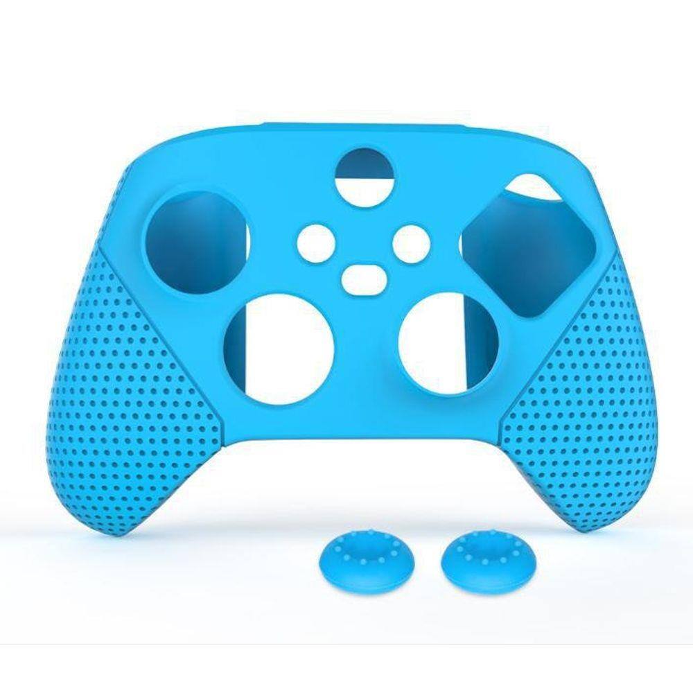 Kit 4 Capa Protetora Controle Playstation Ps5 Game Silicone Azul