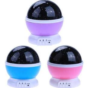 Luminária Projetor De Estrelas Cores Lua Abajour Usb