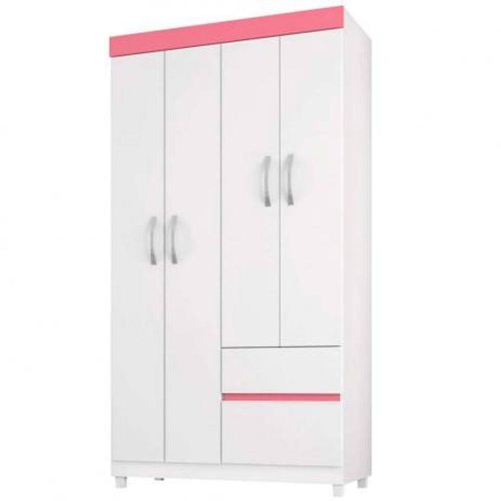 Guarda-Roupa Barbie 4 Portas Star Branco e Rosa Pura Magia - Compre Agora