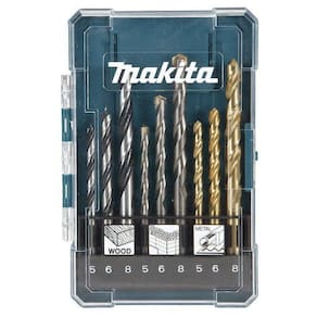 Conjunto Brocas Para Madeira E Aço 5 A 8Mm 9 Peças D71962 Makita