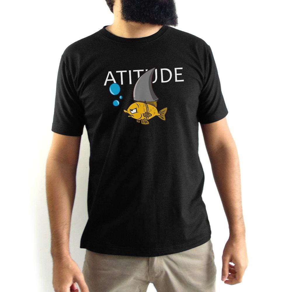 Camiseta Masculina Atitude Preta