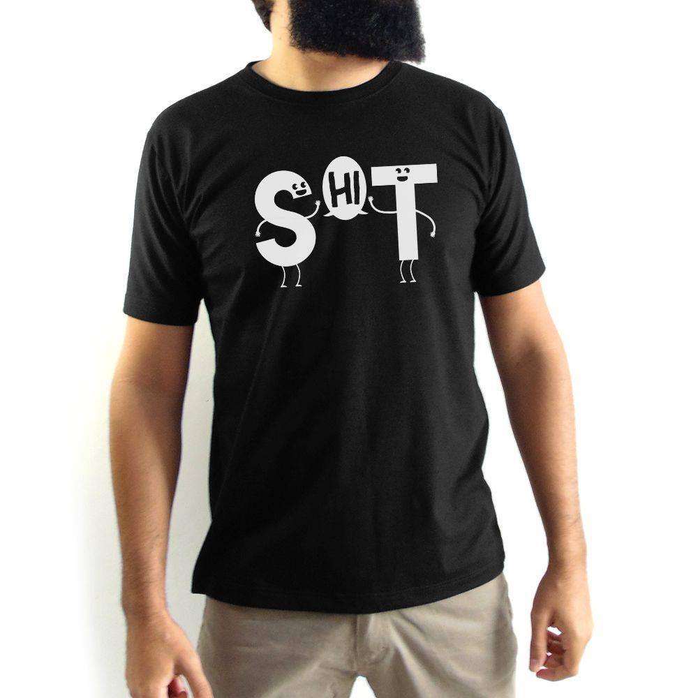 Camiseta Masculina S HI T Preta