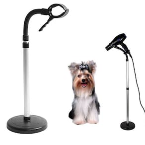 Suporte Secador Cachorro Gato Pet Shop Bancada Flexivel Chao Ajustavel Salao Giratorio