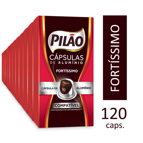 Kit 120 Cápsulas Café Pilão Fortíssimo