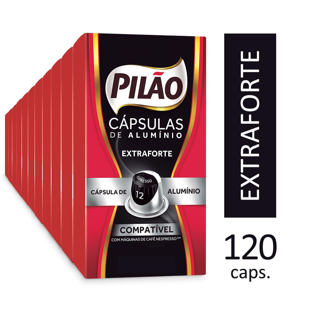 Kit 120 Cápsulas Café Pilão Extra Forte 12 