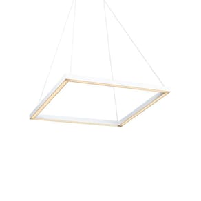 Lustre Pendente Newline Fit Led 741 Bivolt Branco 3000K Luz Amarela