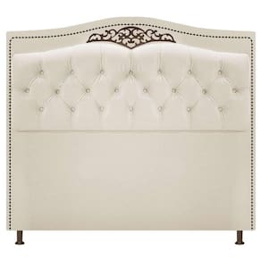 Cabeceira Estofada Yasmim 160 Cm Queen Size Suede Bege