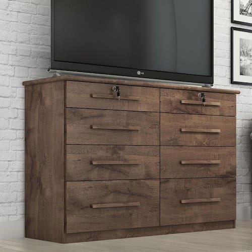 Comoda Monza 8 Gav - Marrom Chocolate