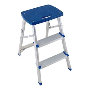 Escada 3 Degraus Tipo Banqueta Até 120 Kg De Alumínio 5107 - Mor
