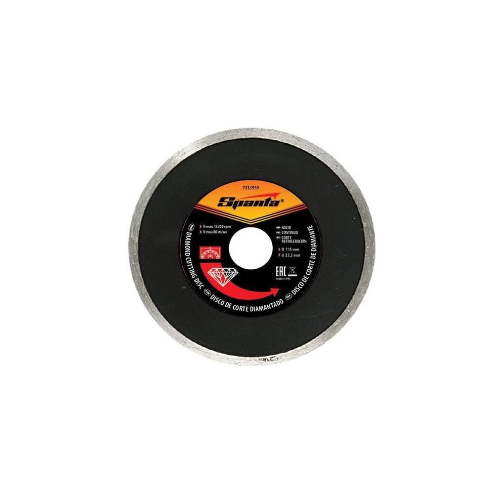 Disco De Corte Diamantado, Contínuo, 115 X 22, 2 Mm Sparta