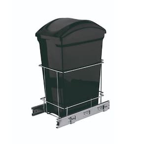 Lixeira Para Cozinha Deslizante Simples Cesto 15 L Preta Giosul