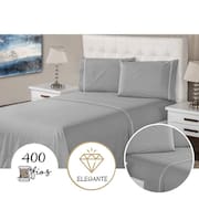 Jogo Lençol 4 Peças Casal 400 Fios Ponto Palito Casa Dona