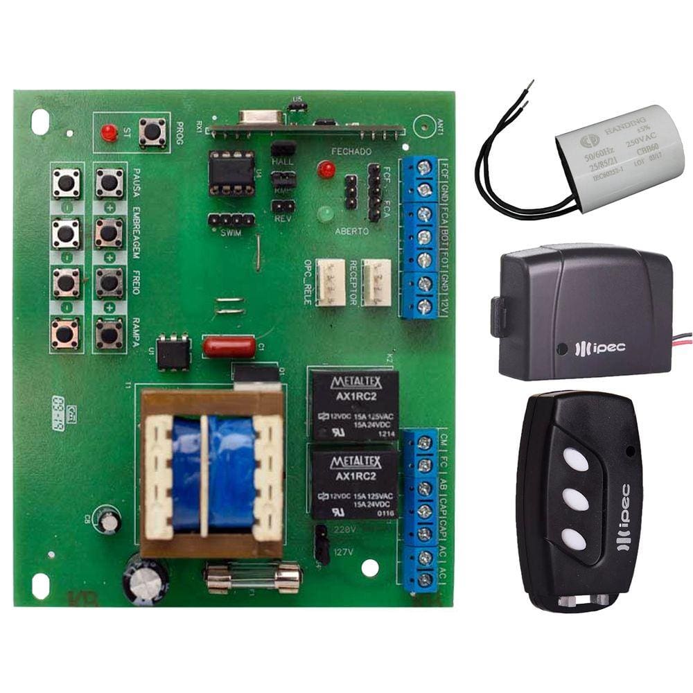 Placa Central Motor X4 Compatível Rossi MX30 KXH30FS KX30FS Sensor Hall Reed Switch Controles Tx Car Capacitor de Partida 12UF 220V