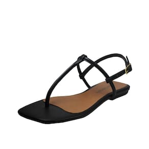 Sandália Baixa 1cm Luiza Sobreira Preta Mod. 2089