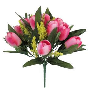 Buque de Tulipas Flores artificiais 2 unidades Rosa