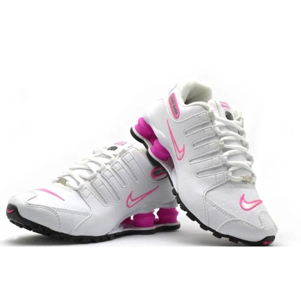 nike shox branco com roxo