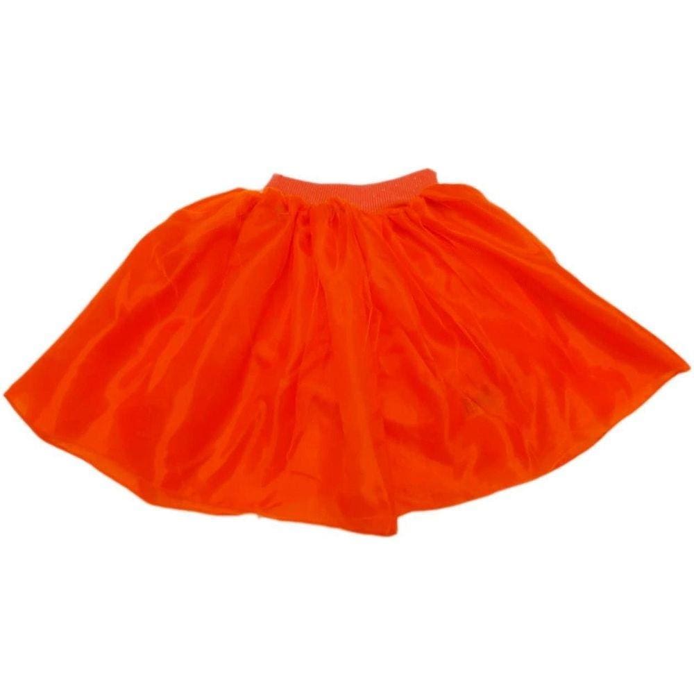 Saia De Tule Infantil Laranja Tamanho Único
