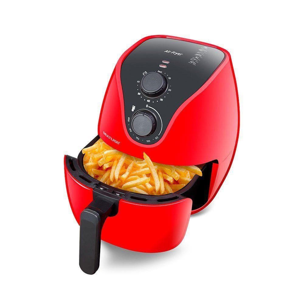 Fritadeira Elétrica Air Fryer 4L Multilaser Vermelho 220V