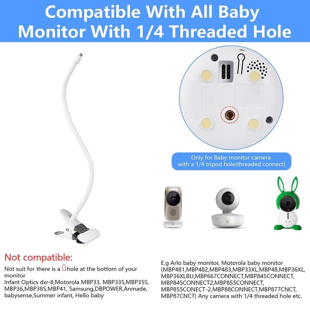 Gooseneck Baby Monitor Mount Para Motorola Owlet Arlo Baby Monitor E Camera De Monitor De Bebe Mais Universal Com 1 4 De Furo Rosqueado Suporte Fle Casas Bahia
