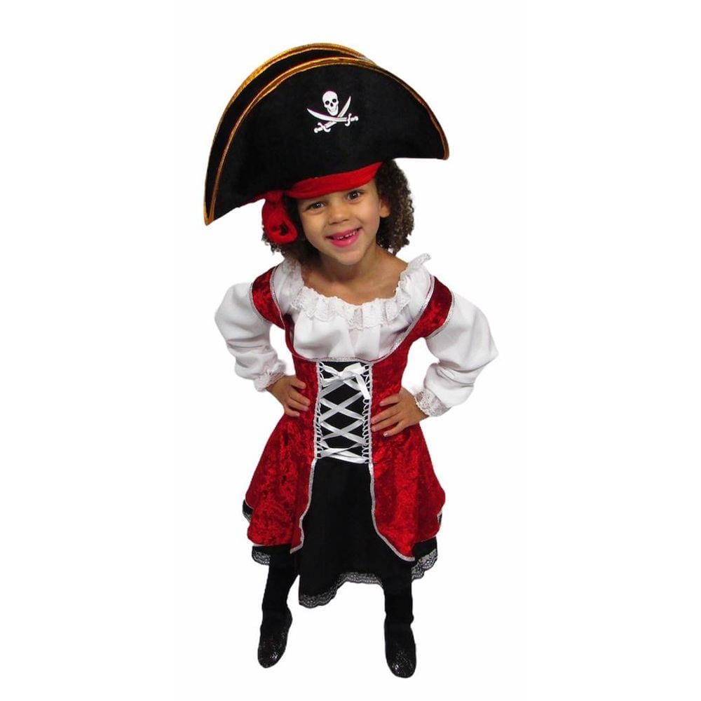 Fantasia Vestido Pirata Feminina Bebê Infantil