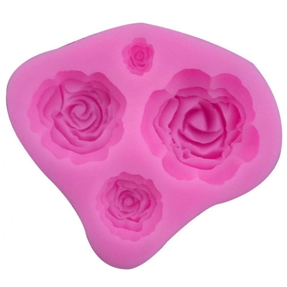 Molde em Silicone Rosas