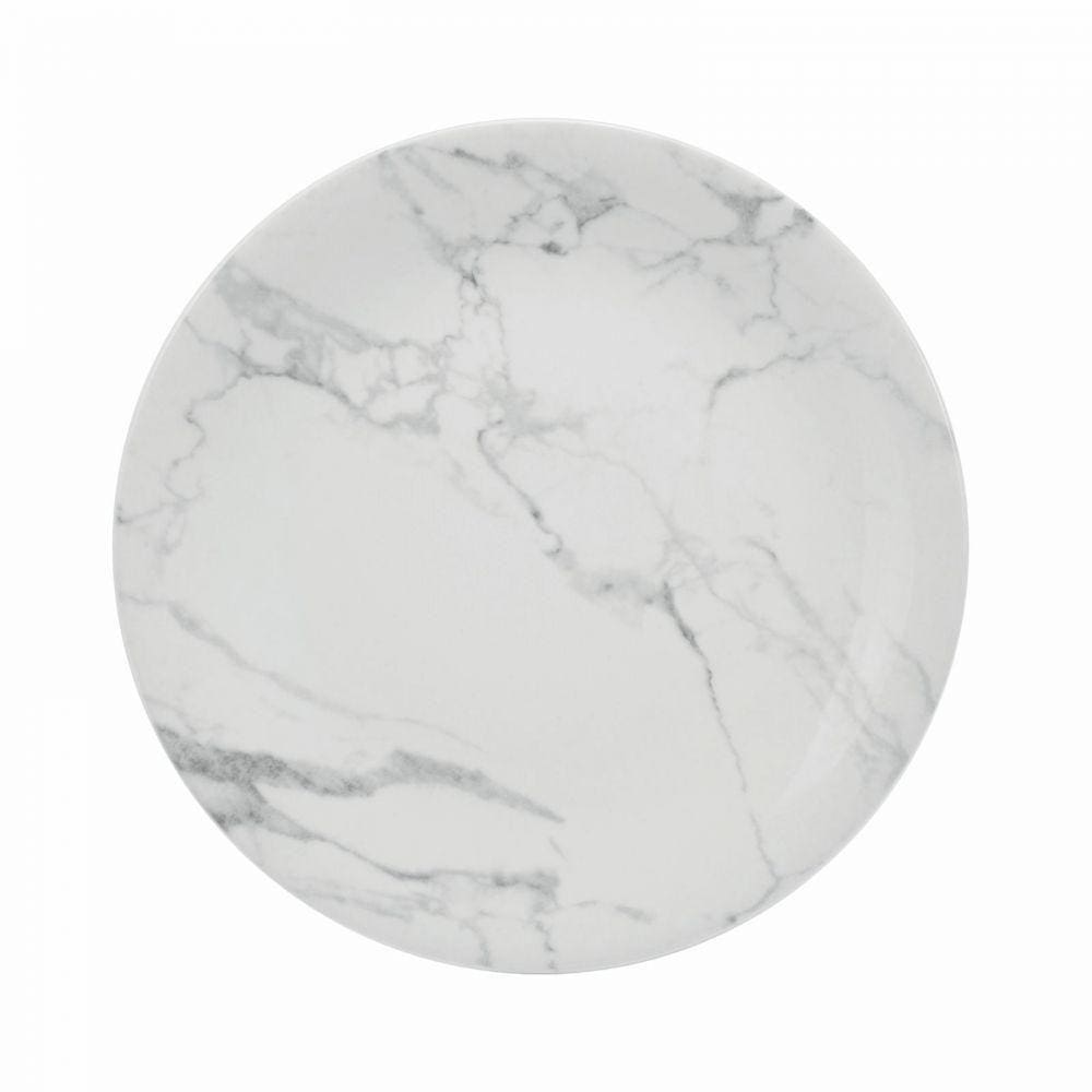 Conjunto De Pratos Rasos 06 Peças Mármore Cinza Schmidt