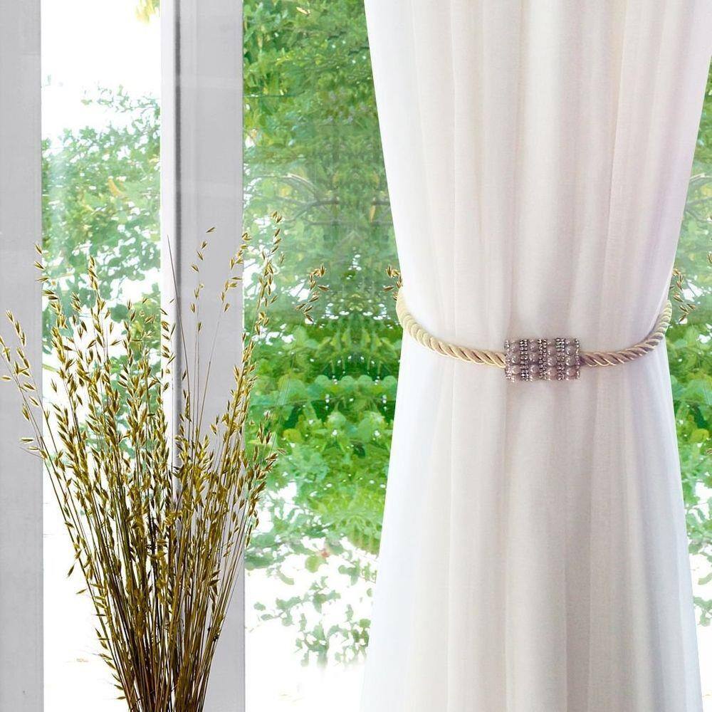 Abraçadeira Para Cortina Bella Arte Infinity Strass Com Ímã