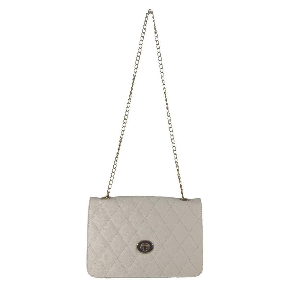 Bolsa Matelasse Topgrife Couro Branco