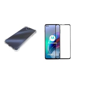 Kit - Capa Reforçada Antishock Compatível Motorola Moto G50 5G + Película De Vidro 3D 5D 9D