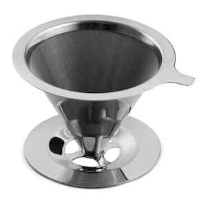 Filtro Duplo Coador Café Aço Inox Sem Papel Italiano Pequeno