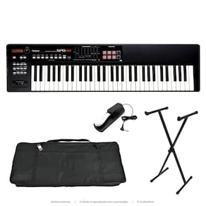 Teclado Sintetizador Roland XPS-10 + Pedal Sustain G + Fonte + Capa + Suporte X