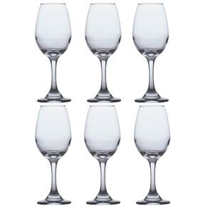 Conjunto 6 Taças de Vidro 318ml VINHO TINTO ÁGUA Cristal