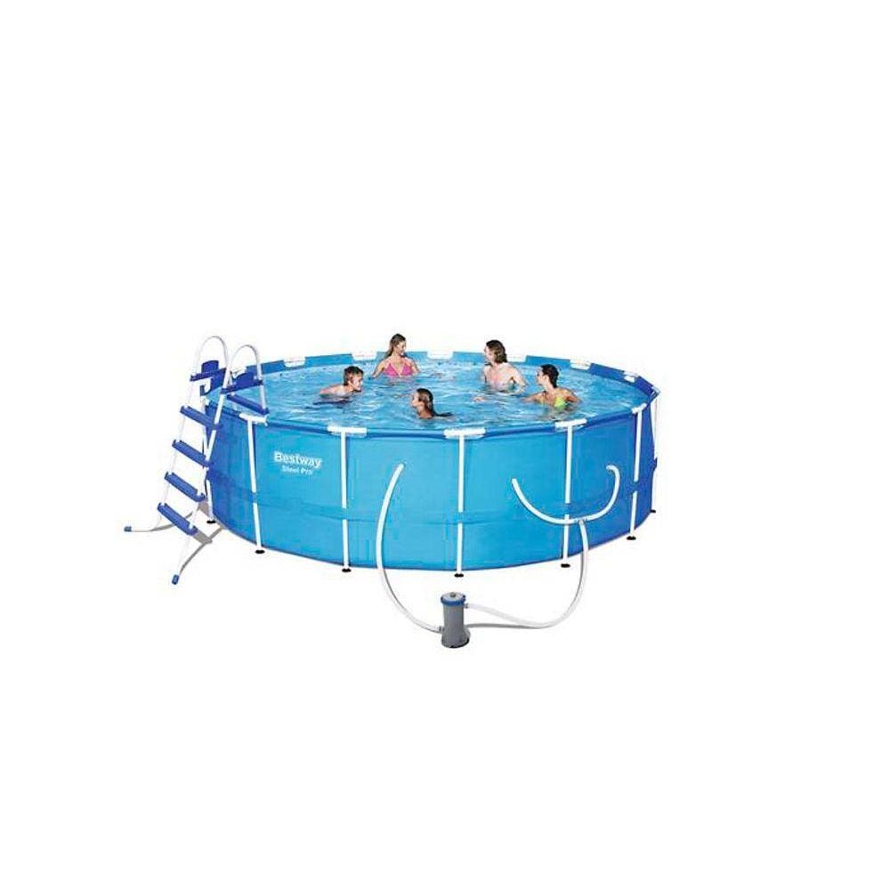 Kit Piscina 127V 16,015L 457x122cm Estampa Azul