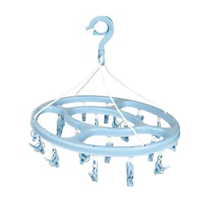 Mini Varal Oval Pendurar Roupas Íntimas Meias 24 Prendedores Plástico - 6094 Mor