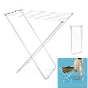 Varal De Chão 79 x 42cm Aço Até 10kg Roupas Dobrável Slim 6104 - Mor