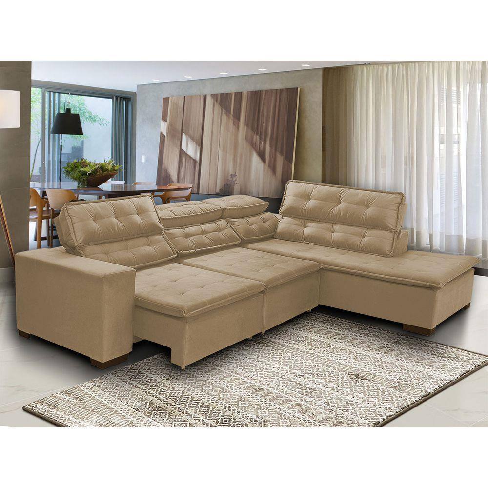 Sofa canto chaise d 280 220 Casas Bahia