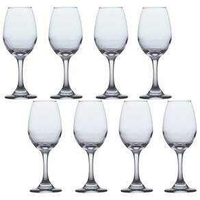 8 Taças de Vidro Resistente Vinho Tinto e Agua 318ml Luxo
