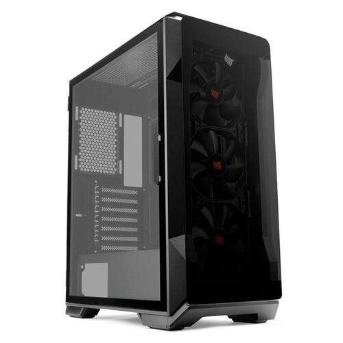Gabinete Gamer Pichau Pouter 3 Lateral De Vidro Preto, PG-P03-BK
