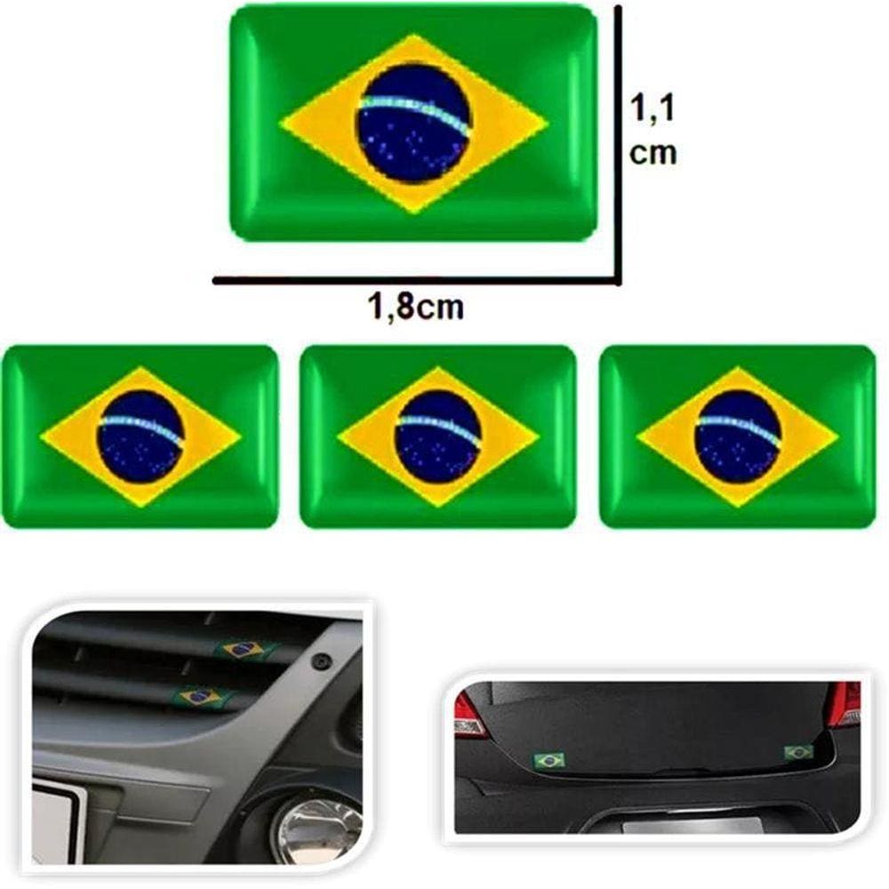 Bandeira Bmw Z4 Resinada Br 4Pçs