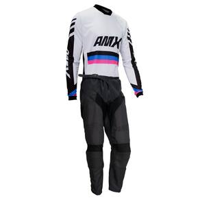 Conjunto Roupa Amx Cross One Branco Preto Calça Camisa Trilha Motocross