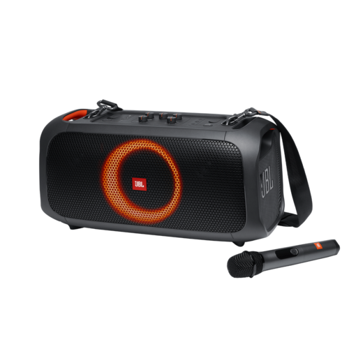 Caixa de Som JB L Partybox On-The-Go com Bluetooth, Luzes e Microfone sem Fio - 100W Menor preço em Caixa de Som JB L Partybox On-The-Go com Bluetooth, Luzes e Microfone sem Fio - 100W