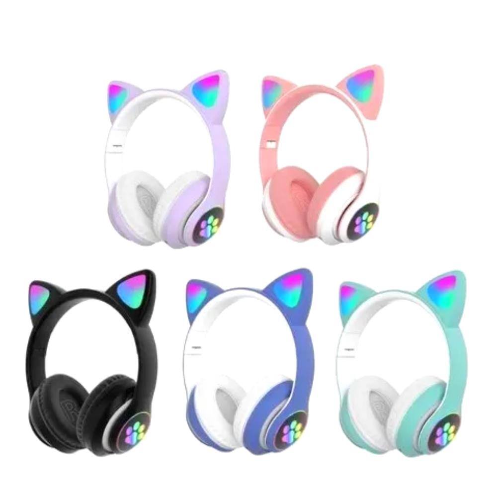 Fone de ouvido para crianca orelha de gato tiara unicornio exbom | Casas  Bahia