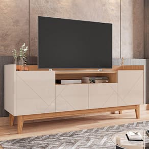Rack Sala Adria para TV até 60 Polegadas c/ Pés de Madeira